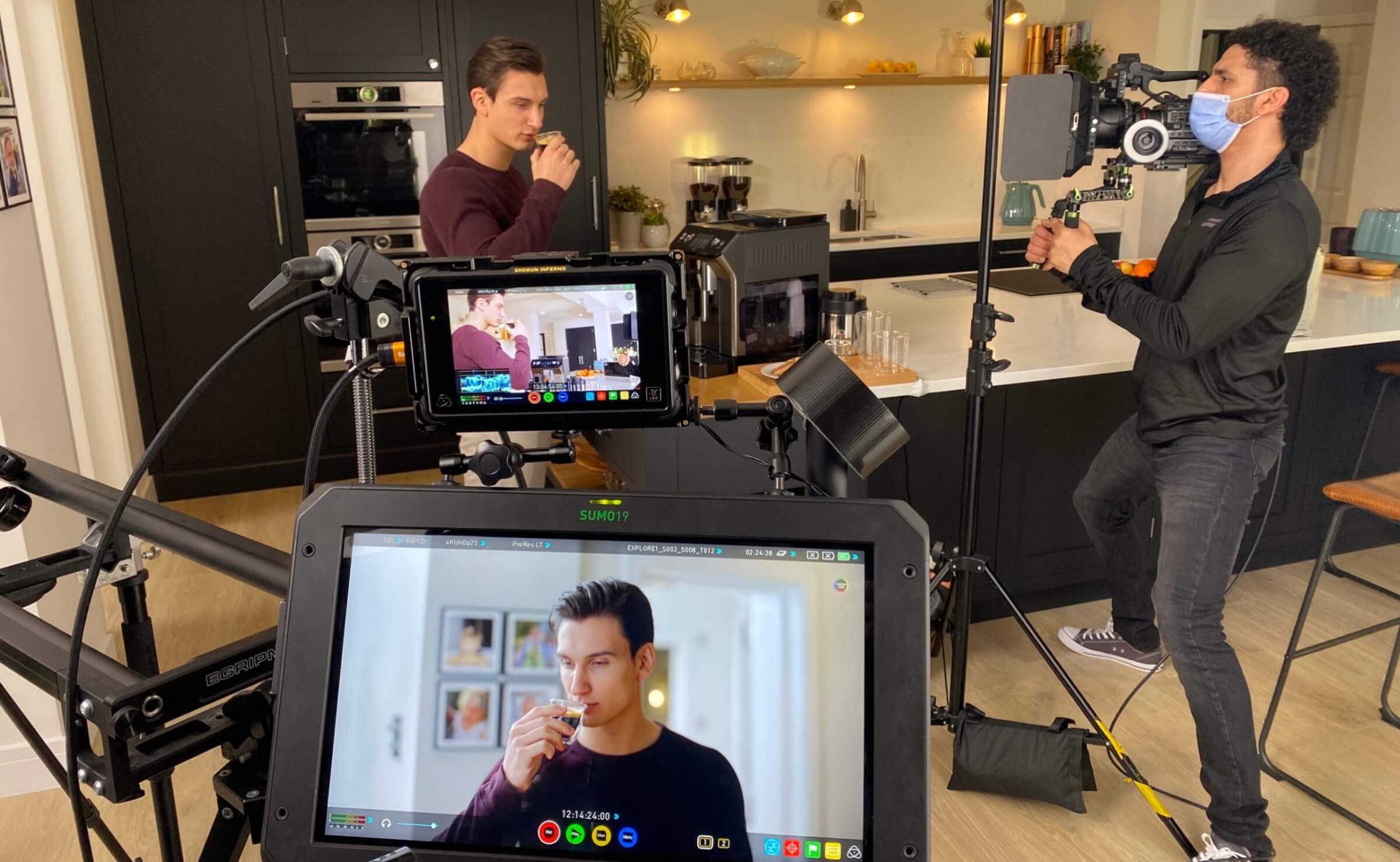 From The Hip team filming for Delonghi
