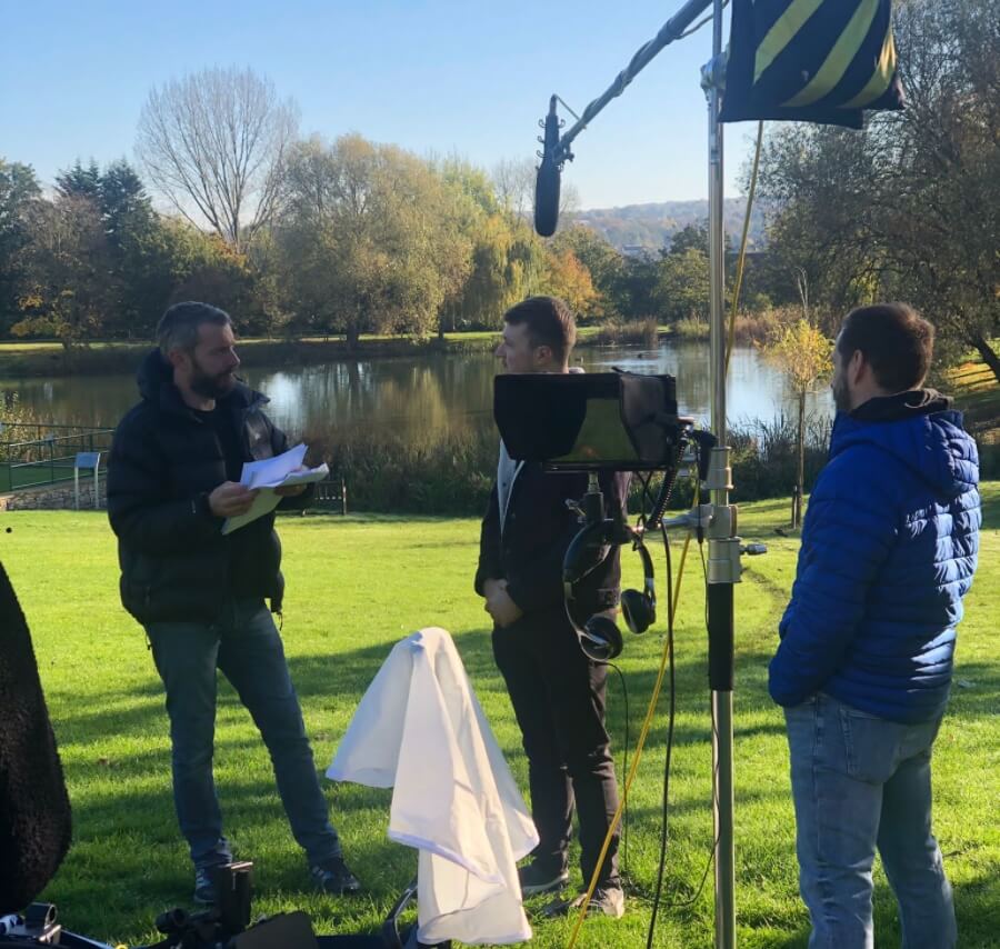 From The Hip team filming at University of Surrey