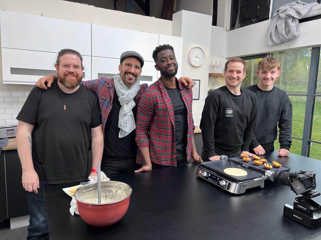 FTH team wrapping up in kitchen