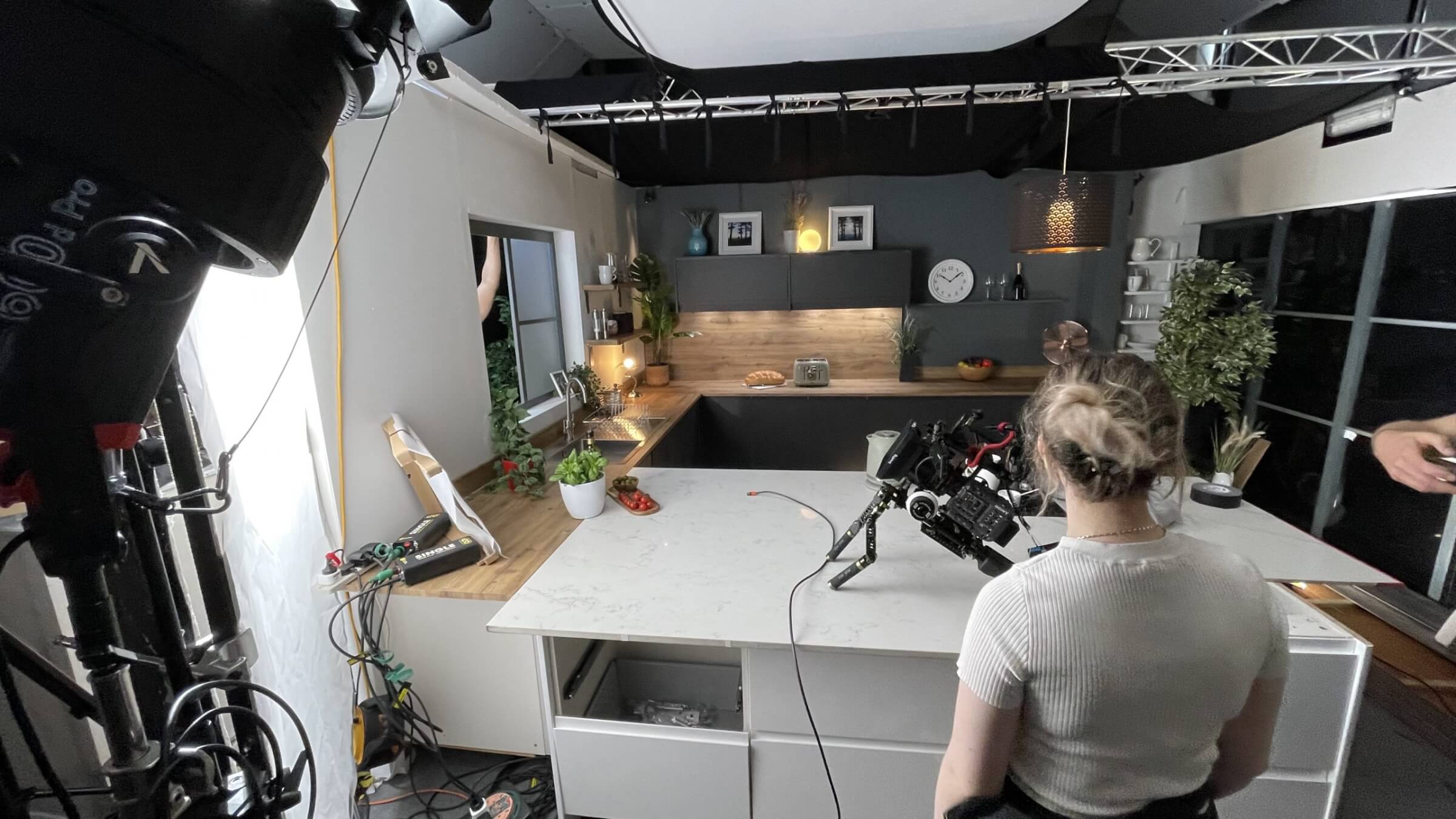 From The Hip setting up kitchen ready for shoot