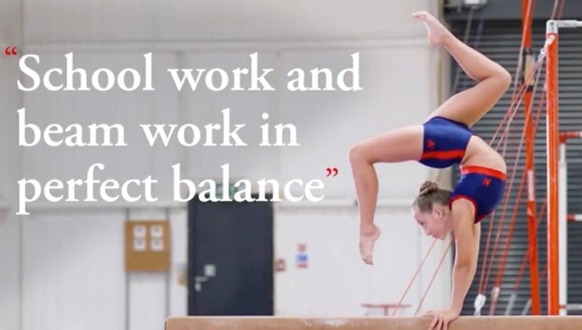 Gymnast on Beam