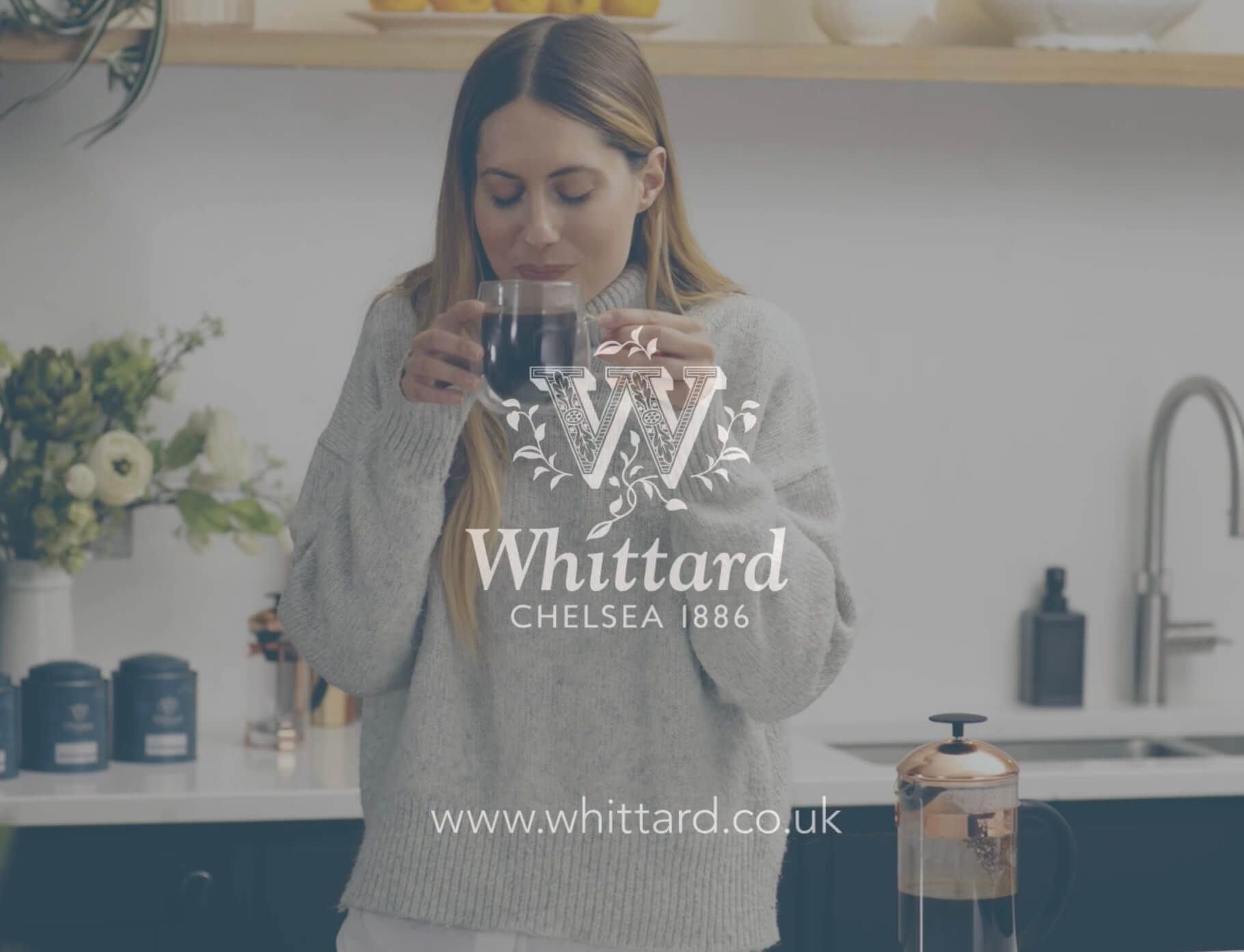 Woman Sipping on Whittard Hot Chocolate