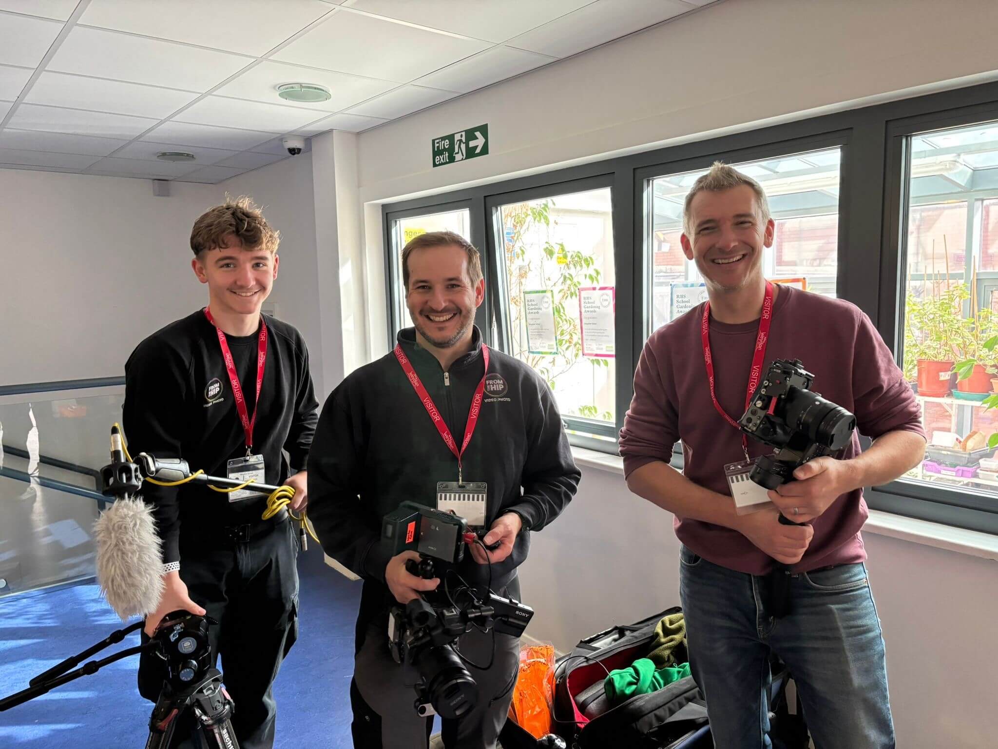 From The Hip Video crew filming at Weydon School